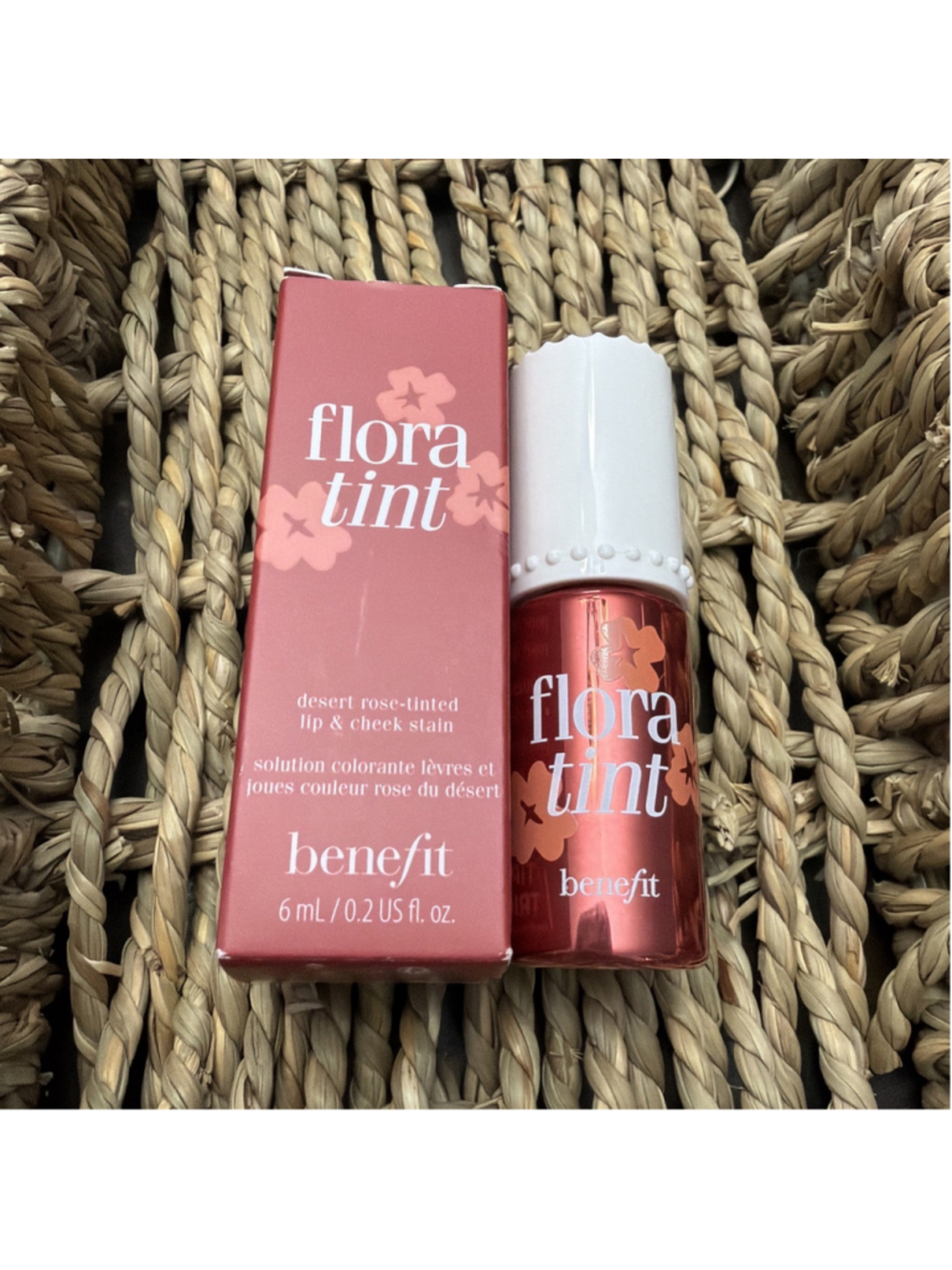 Benefit Flora Tint Lip & Cheek Stain Desert Rose-Tinted 6 mL/0.2 fl oz NIB